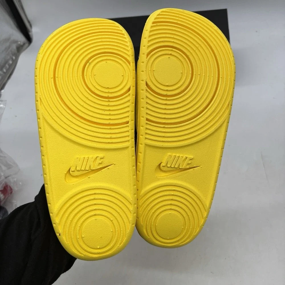Nike Kobe Off Court Slides Mens 9 Womens 10 Lightning Yellow Black Mamba NEW